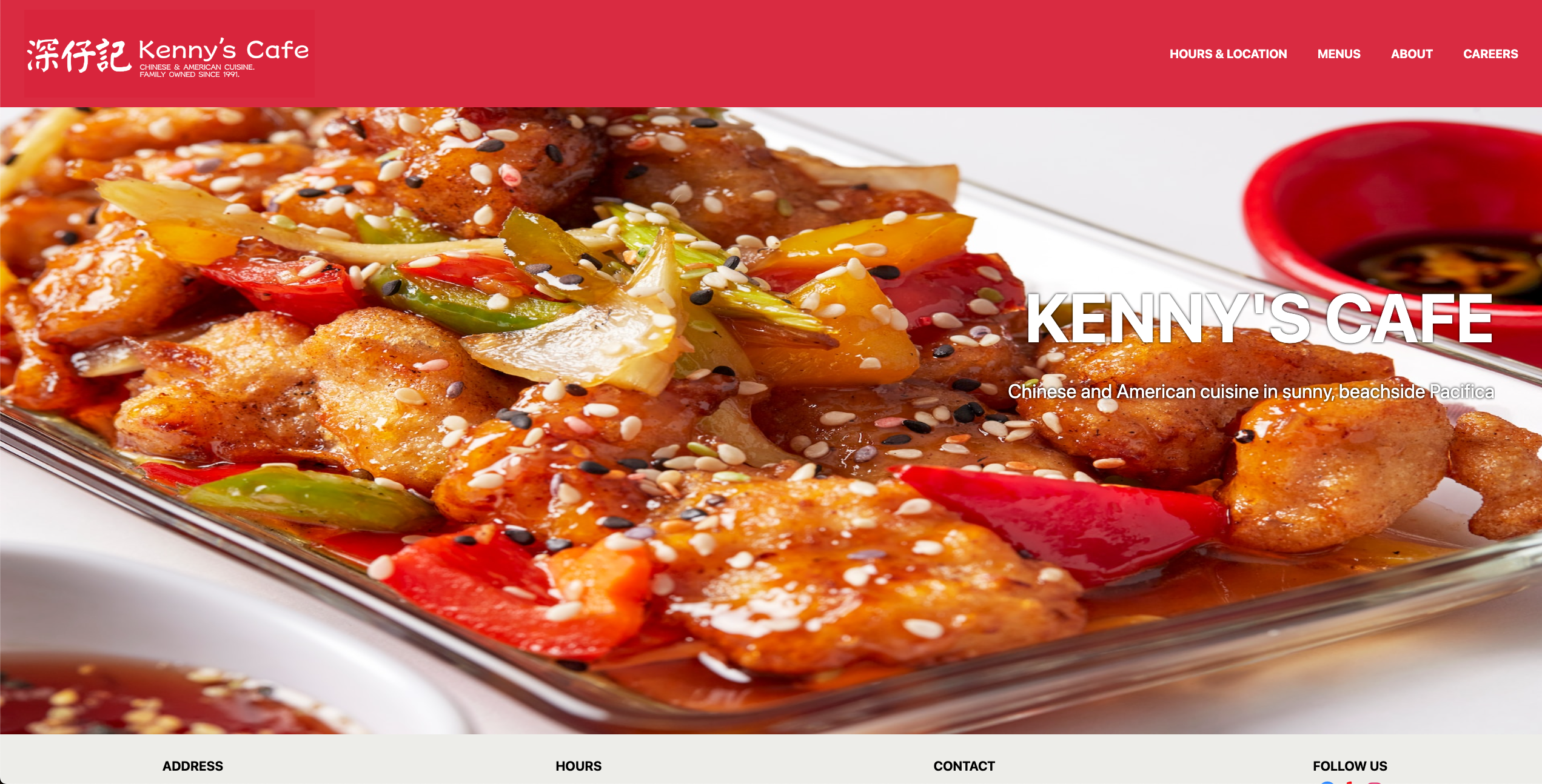 Kenny's Cafe Website